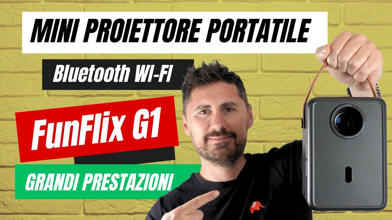 FunFlix G1 Mini Proiettore Portatile Bluetooth WiFi 1080P Full HD