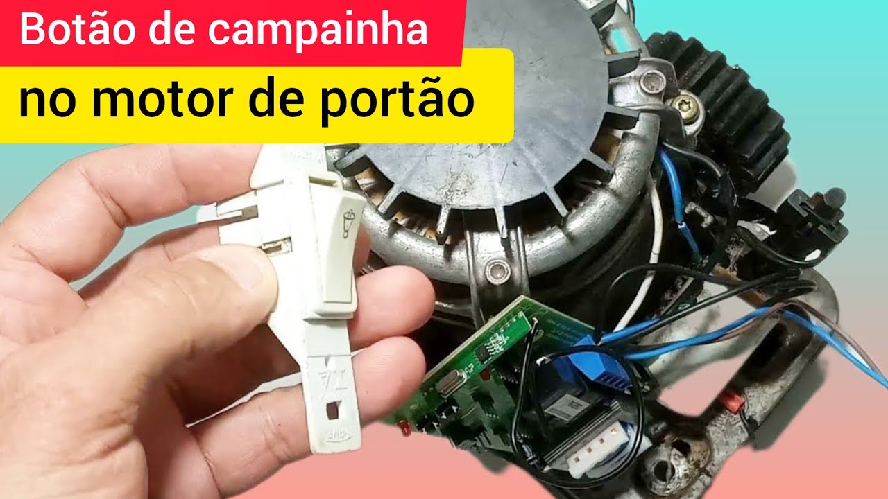 Como ligar um motor de portão eletrônico usando botão pulsador de campainha