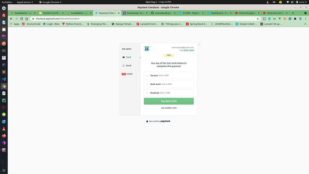 How to Integrate Paystack Gateway  with  laravel