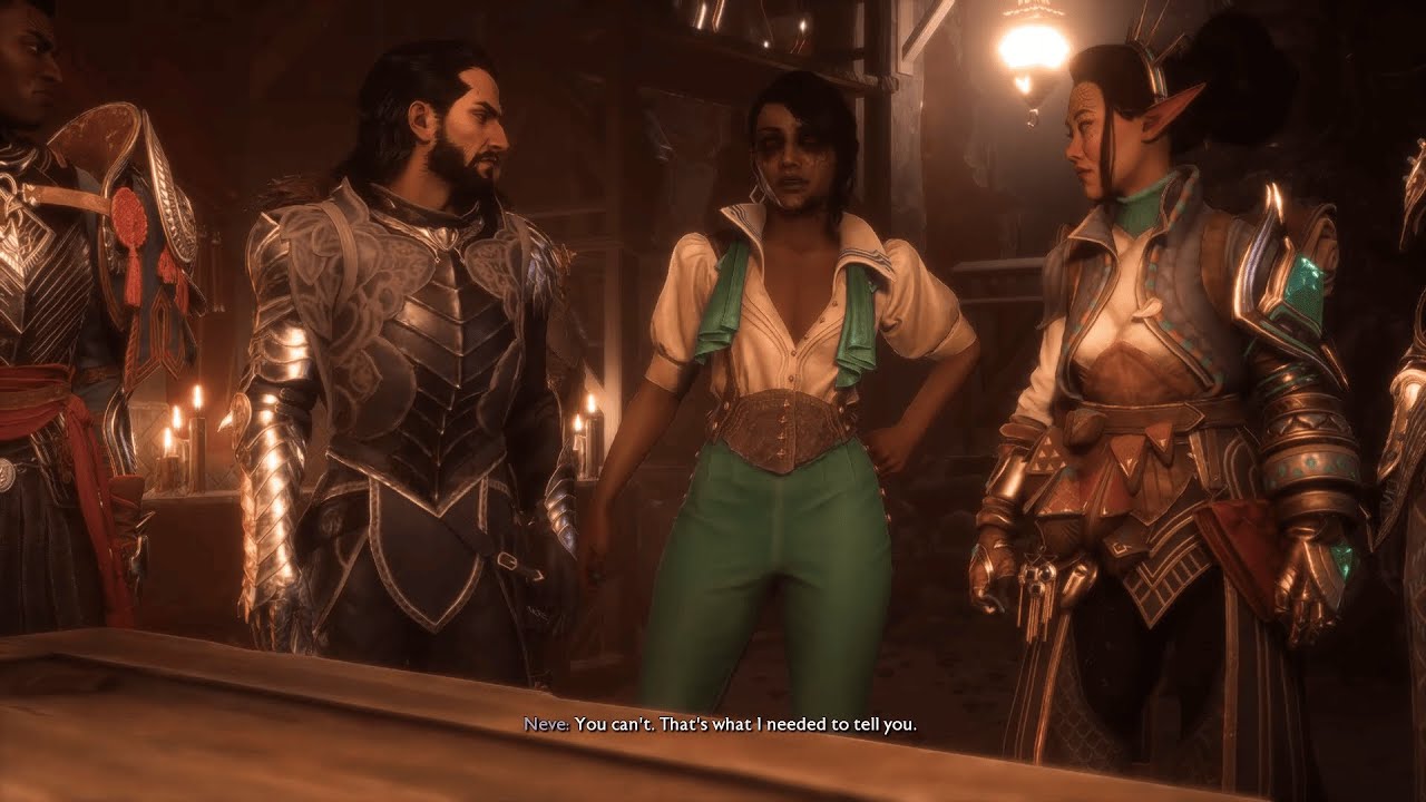 Реакция Луканиса на осквернённую Нив | Роман Нив и Луканиса — Dragon Age: The Veilguard