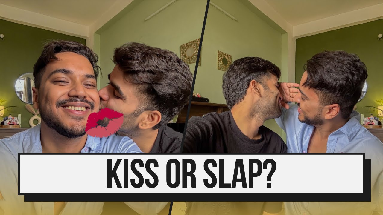 Kiss Or Slap Challenge  | Married Couple edition | Manish & Nitesh 