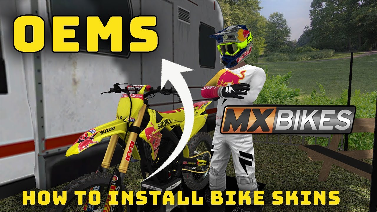 how to install OEMS & bike skins in MX BIKES