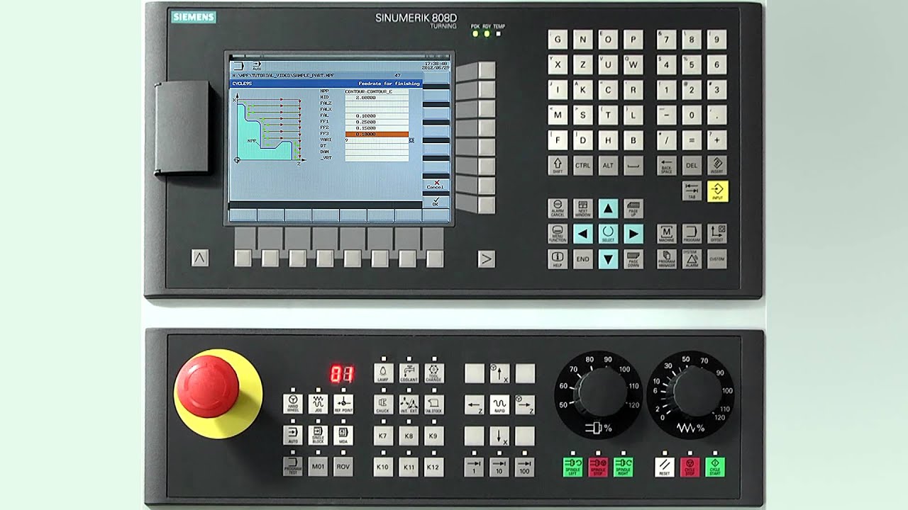 SINUMERIK 808D Tutorial Turning Part 13 - Cycle95 Stock removal