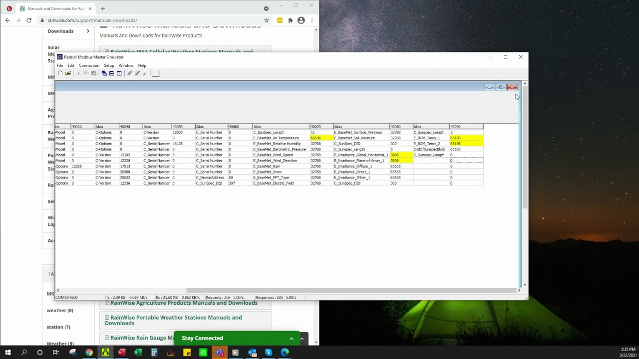 Modbus/PvMet with Radzio