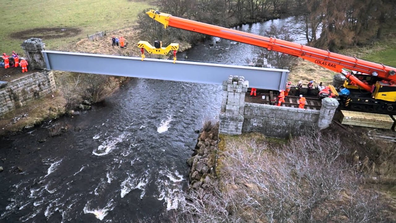The Strathspey Railway - Rails to Grantown - Dulnain Bridge Installation February 2014
