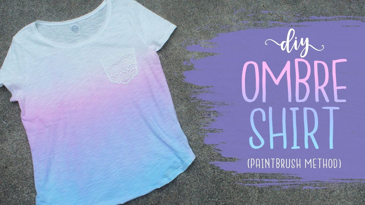 DIY Subtle Ombre Shirt with 2 Colors (Paintbrush Method) | Tie Dye Techniques