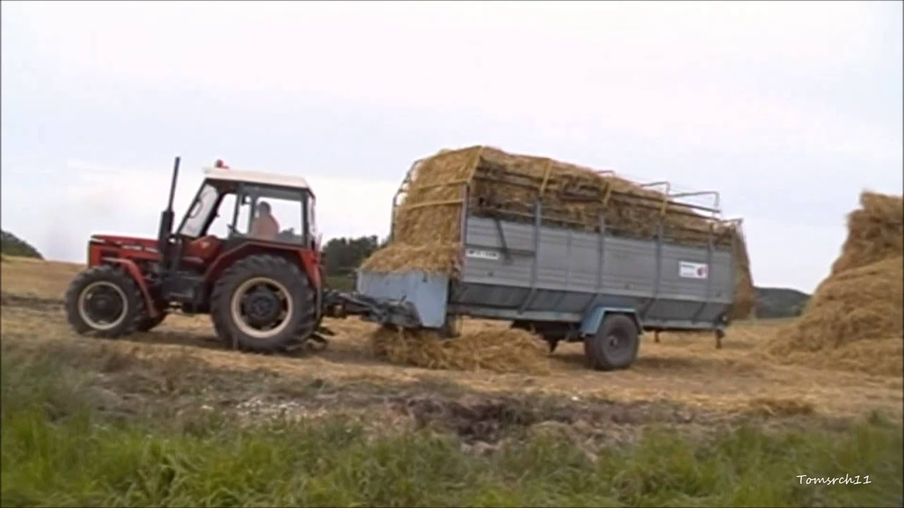 Drcení a sbírání slámy