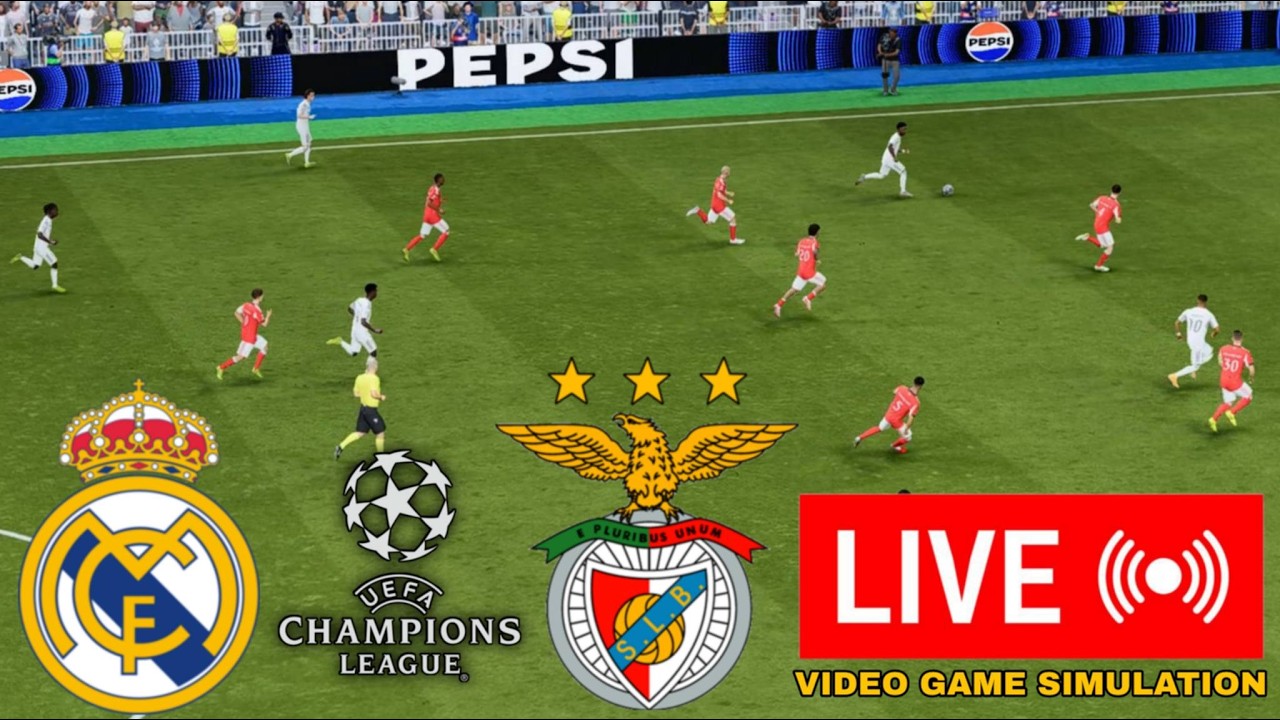 🔴LIVE Real Madrid vs Benfica - Champions League 2025/2026 Score & FC26 Simulation