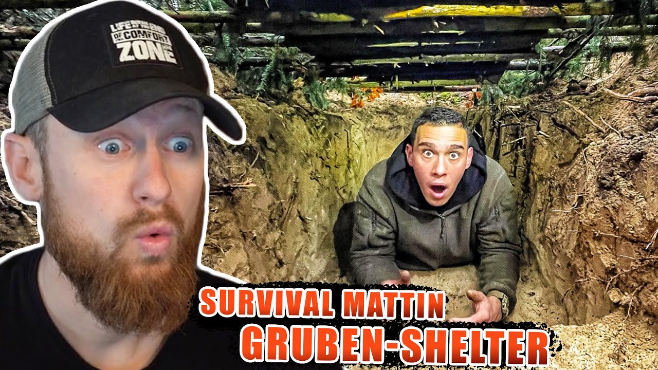 Survival Mattin baut SHELTER unter der ERDE - GRUBENSHELTER | Fritz Meinecke reagiert