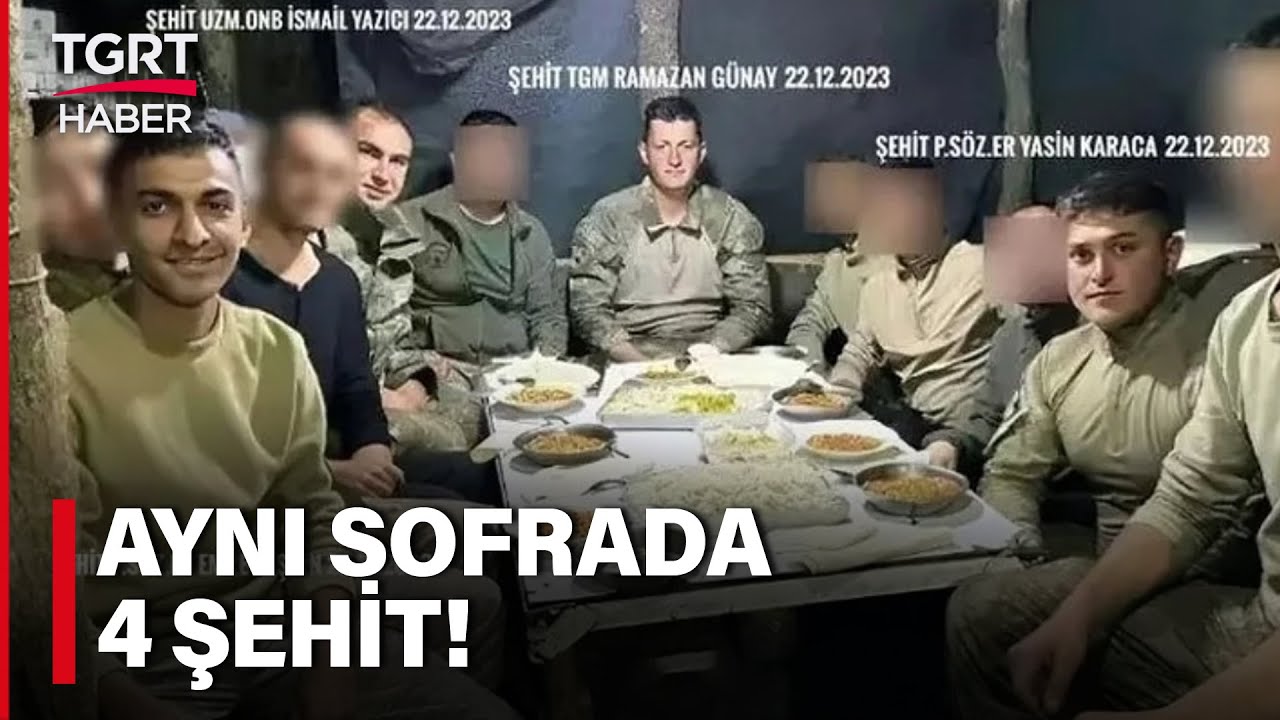 Kahramanlardan Geriye Kalan En Acı Hatıra: 4 Şehidimiz Aynı Sofrada – TGRT Haber