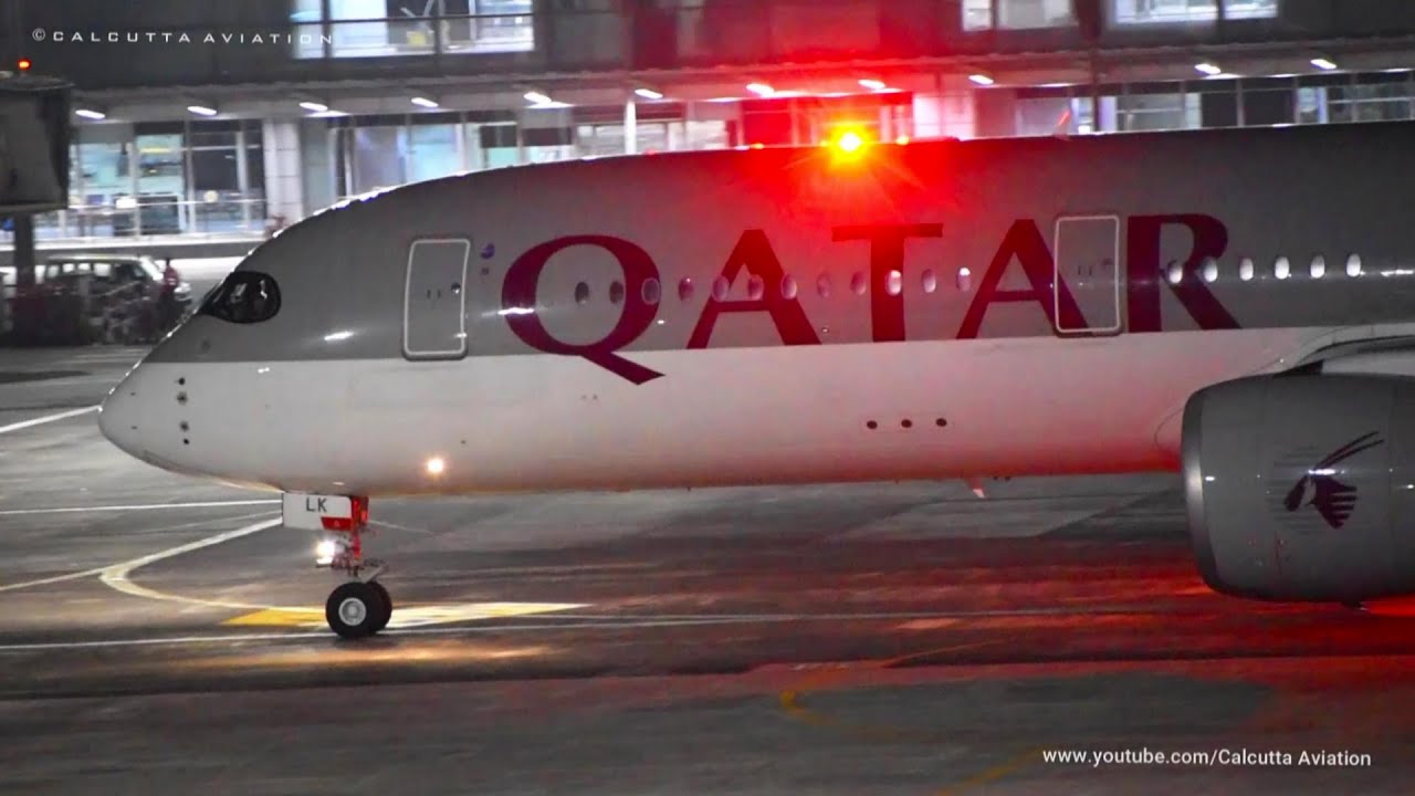Back To Back Big Planes Landing at Night | Plane Spotting | Kolkata Airport | Qatar, Cathay Pacific