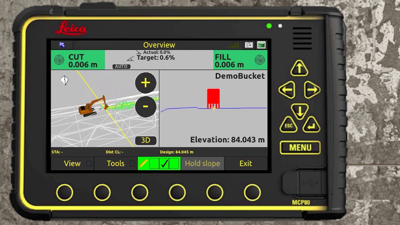 Leica iCON iXE3 3D Excavator System Storing Points