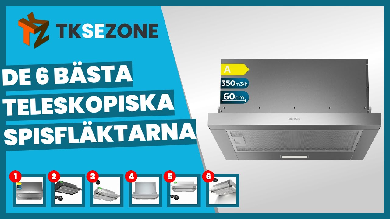 De 6 bästa teleskopiska spisfläktarna