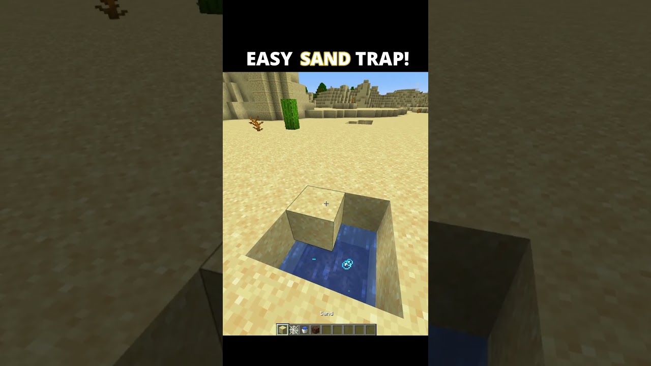 TRAPPOLA SABBIE MOBILI in MINECRAFT #minecraft #perte  #minecraftbuilding #sandtrap  #sand