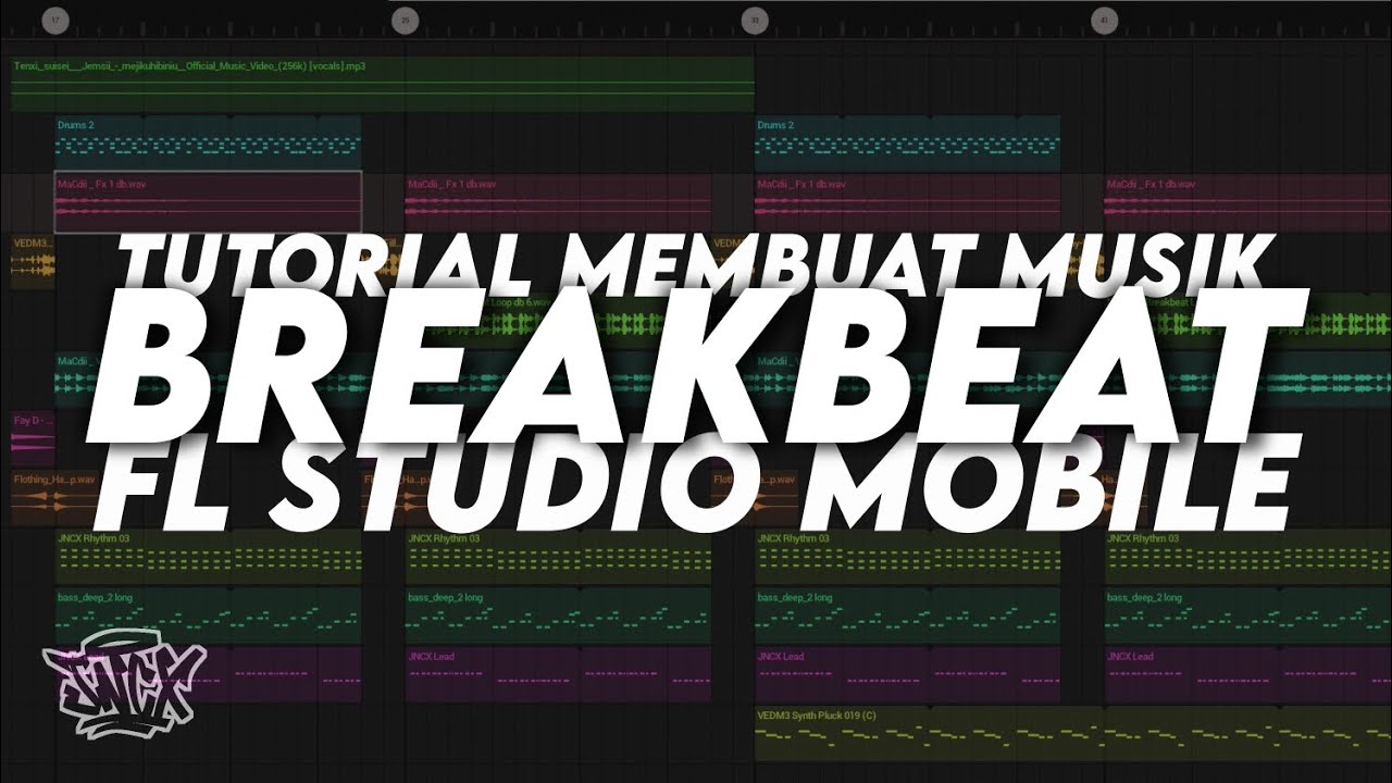 Cara membuat lagu breakbeat di FL Studio Mobile | Free FLM download