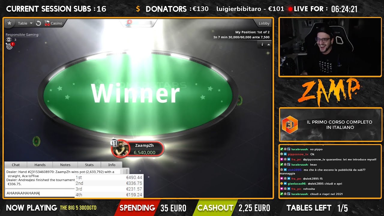 BATTO IL MIO COACH all'HEADS UP finale del THE BIG 5 3000GTD di PokerStars? | Zamp