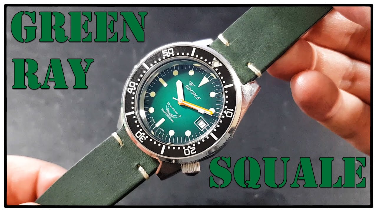 Neue Squale 1521 Green Ray Automatik Uhr / Watch Modell 2023 Sellita SW200-1 (Ref.: 1521PROFGR.PVE)