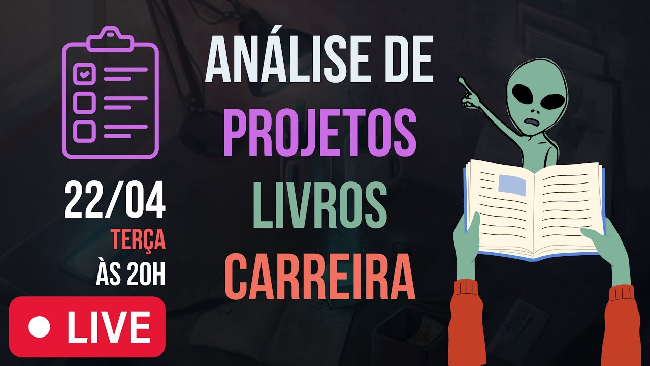Live com LeandroVSilva. Análise de PROJETOS | LIVROS | CARREIRA 👽