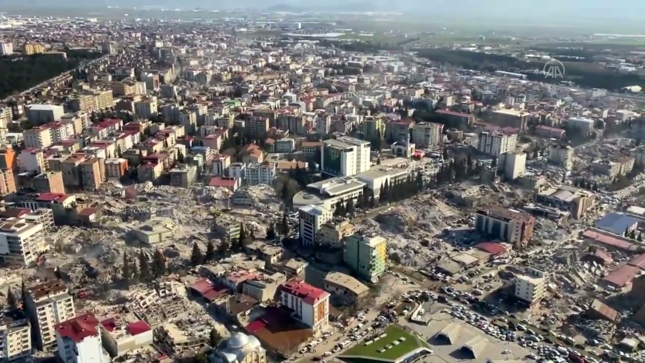 Kahramanmaraş merkezi helikopterle görüntülendi