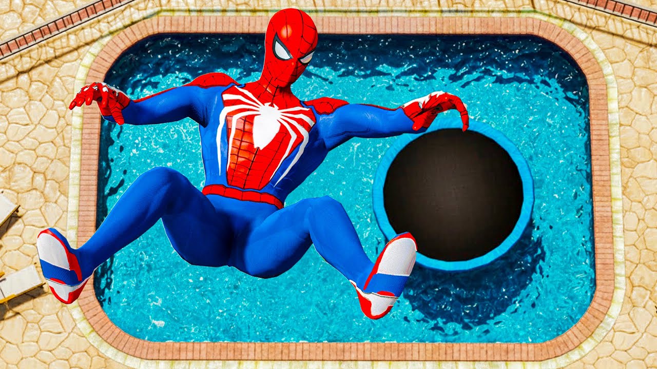 SPIDERMAN CRAZY JUMPS/FALLS #14  (GTA 5 Spider-Man Fails)
