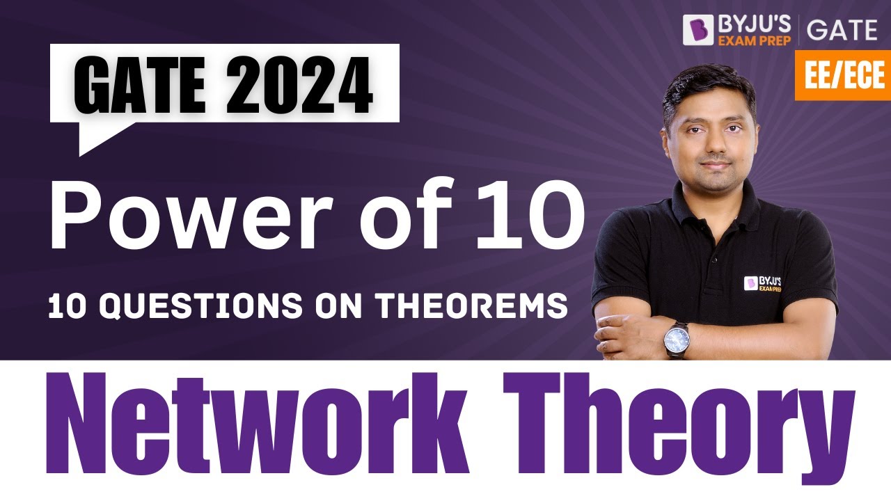 GATE 2024 | Network Theory | 10 Questions on Theorems | BYJU'S GATE