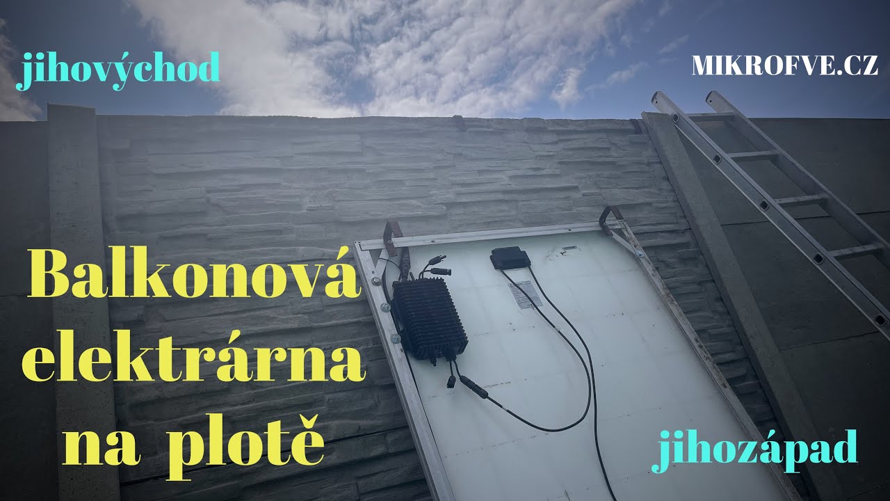 Balkonová FVE na plotě