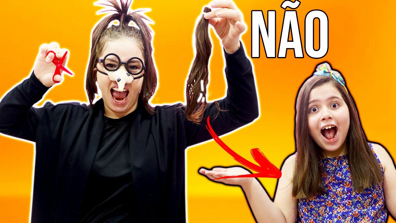 Heloísa corta o cabelo de verdade em uma historia engraçada