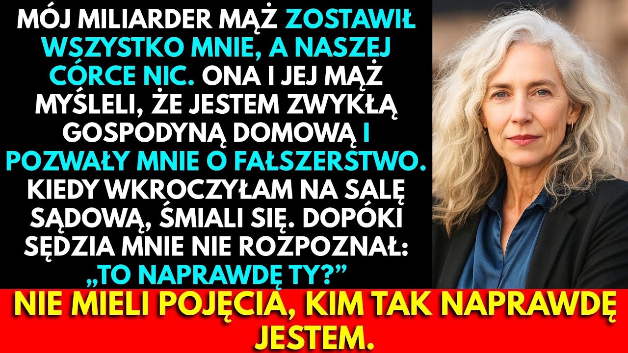 Gdy Weszłam Na Salę Sądową, Moja C&oacute;rka Zachichotała, A Jej Mąż Pokręcił Głową
