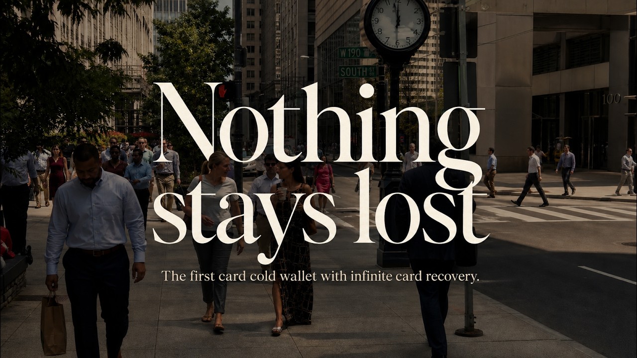 Introducing DCENT S &mdash; the card cold wallet | Nothing stays lost.