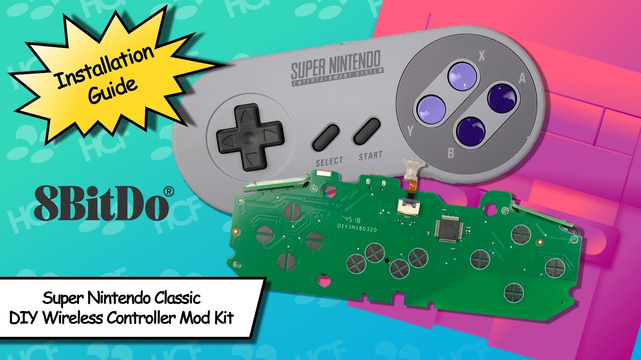 8BitDo Super Nintendo Classic DIY Wireless Controller Mod Kit | Installation | How To Guide