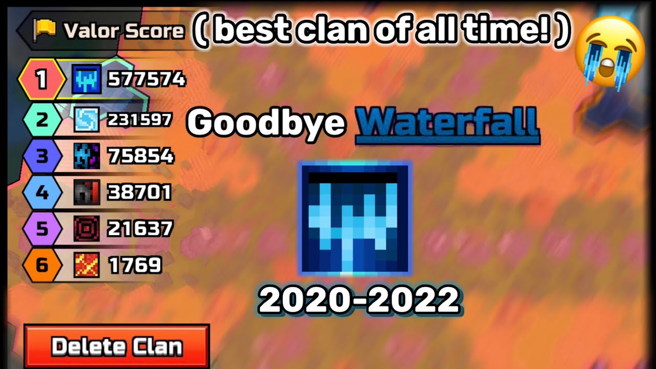 Last minute of Waterfall 😭 (Goodbye Waterfall, best clan of all time ✊🏻) | PG3D