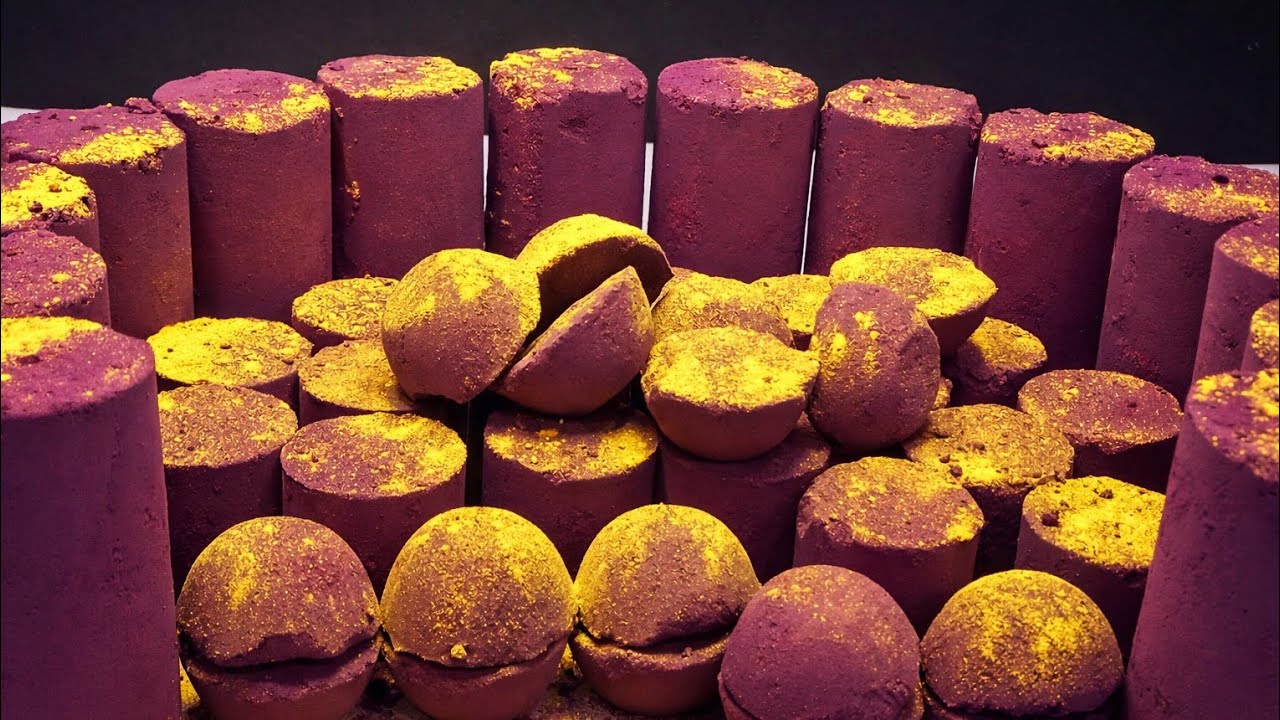 Ultra soft purple baking soda asmr | Golden dust crush