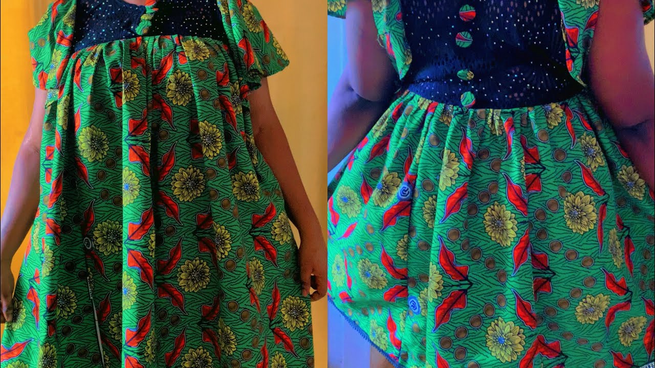 FULL TUTORIAL ON CUTTING STYLISH ANKARA GOWN. 