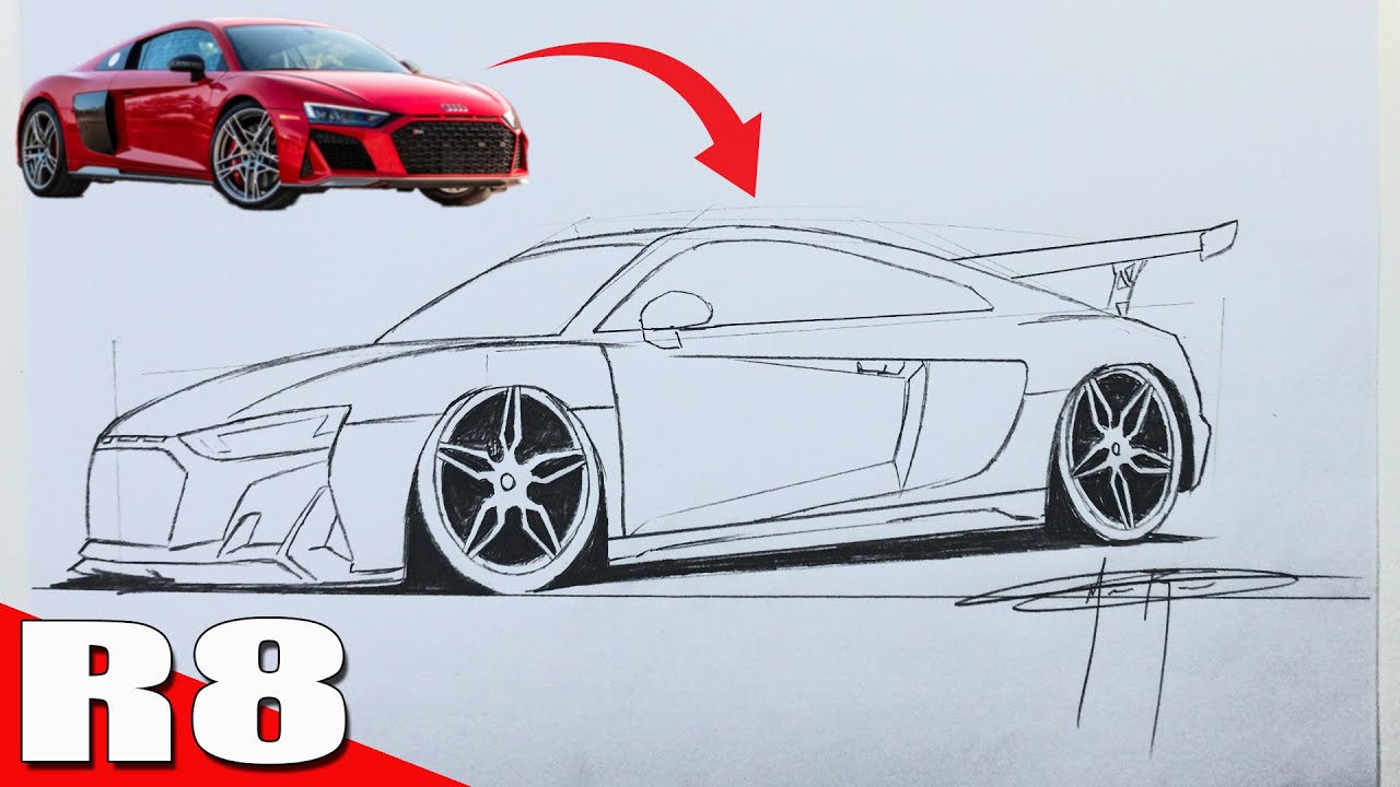 Como Dibujar UN Audi R8 TUNING PASO A PASO