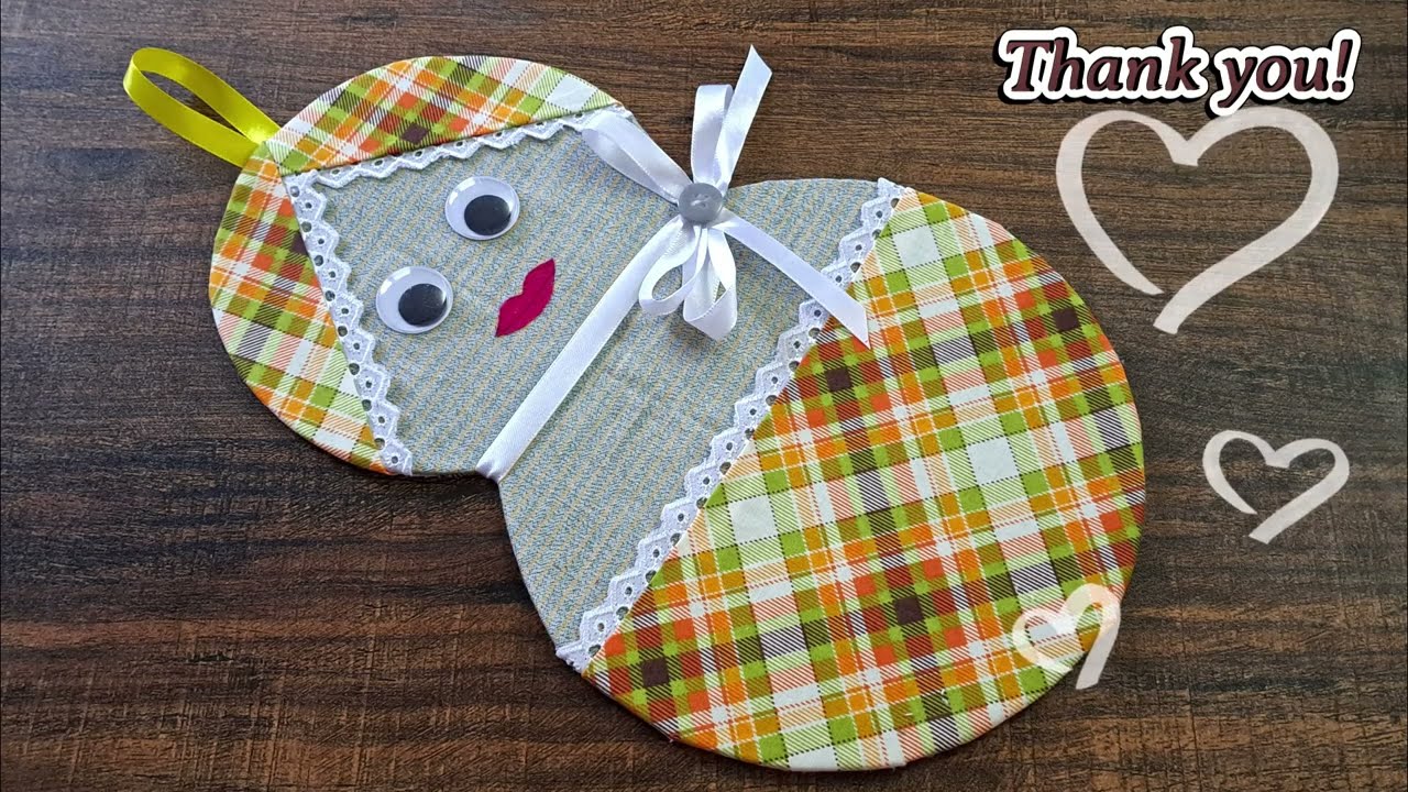 Doll Shape Hanging Organizer Craft | Doll Wall Hanging Organizer | Super Cute Organizer Craft |