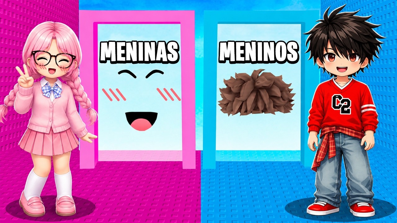 QUAL VOC&Ecirc; PREFERE NA TORRE DE MENINOS vs MENINAS DO ROBLOX