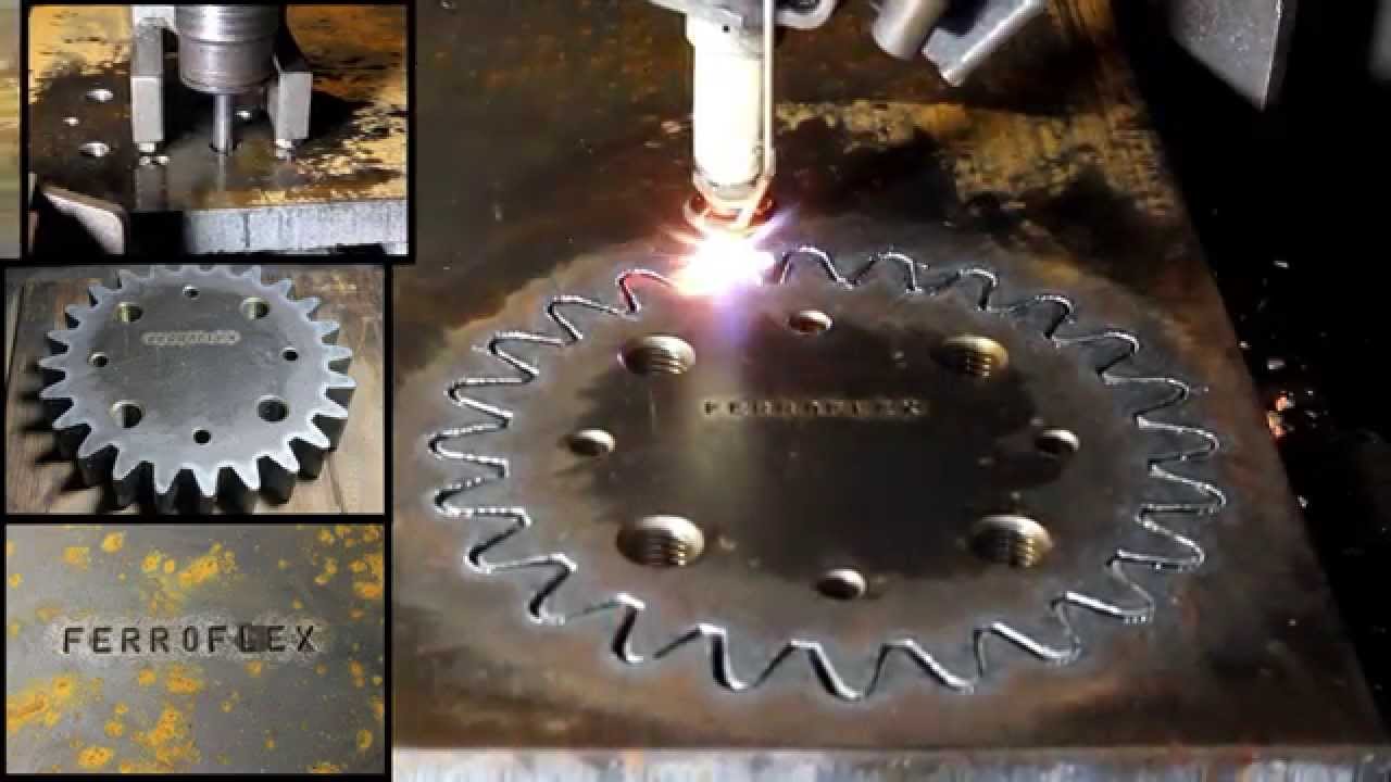 40mm Stahlblech brennschneiden, bohren, senken und Gewinde schneiden