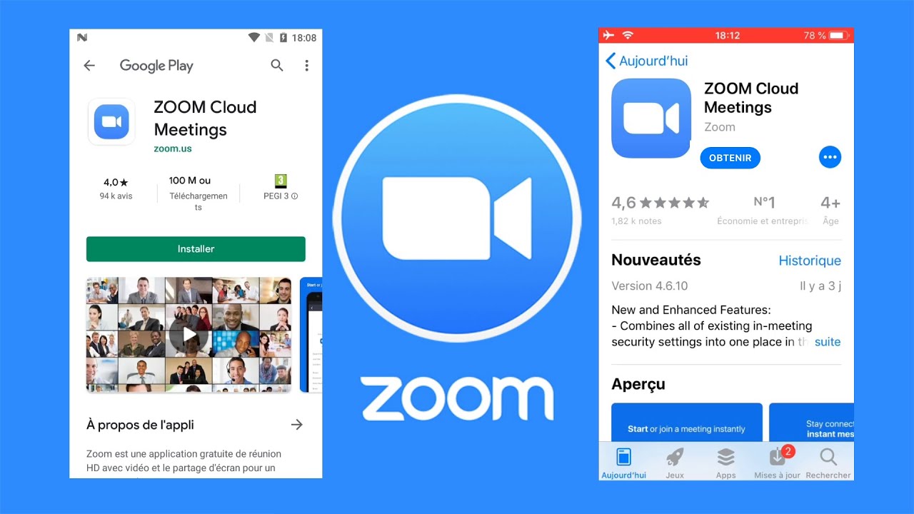 Rejoindre une réunion Zoom sur smartphone, Android et IOS, pour la 1ere fois.