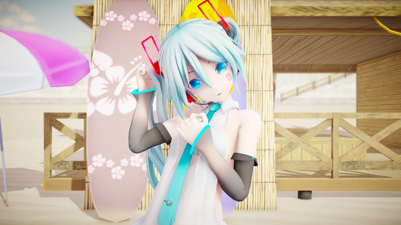 【MMD】DEEP BLUE TOWNへおいでよ - Hatsune Miku [1080p 60fps - Raycast Shader]