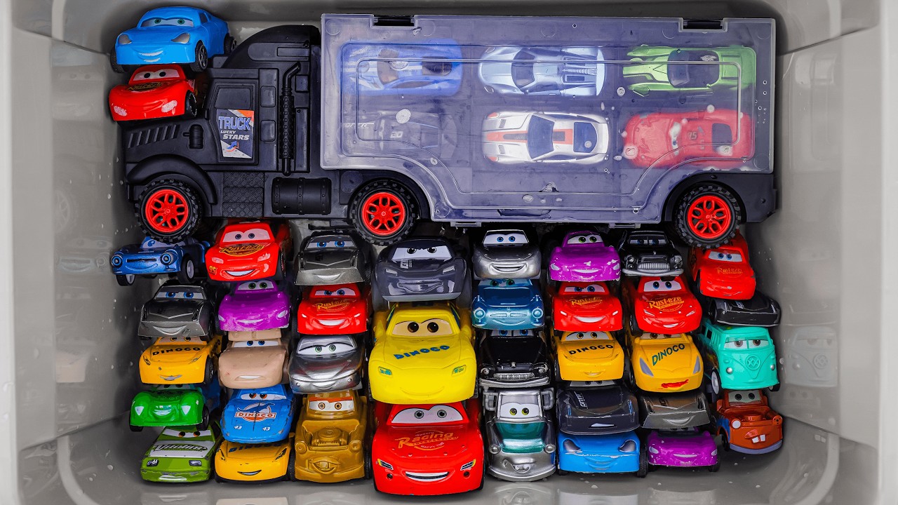 Disney Pixar Cars Unboxing Review | Pixar Cars Transport Truck Toy with Pixar Cars Collection