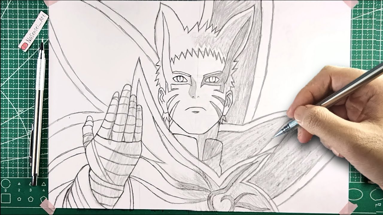 Cara Menggambar Naruto Mode Baryon | Step By Step | Naruto - REQUEST