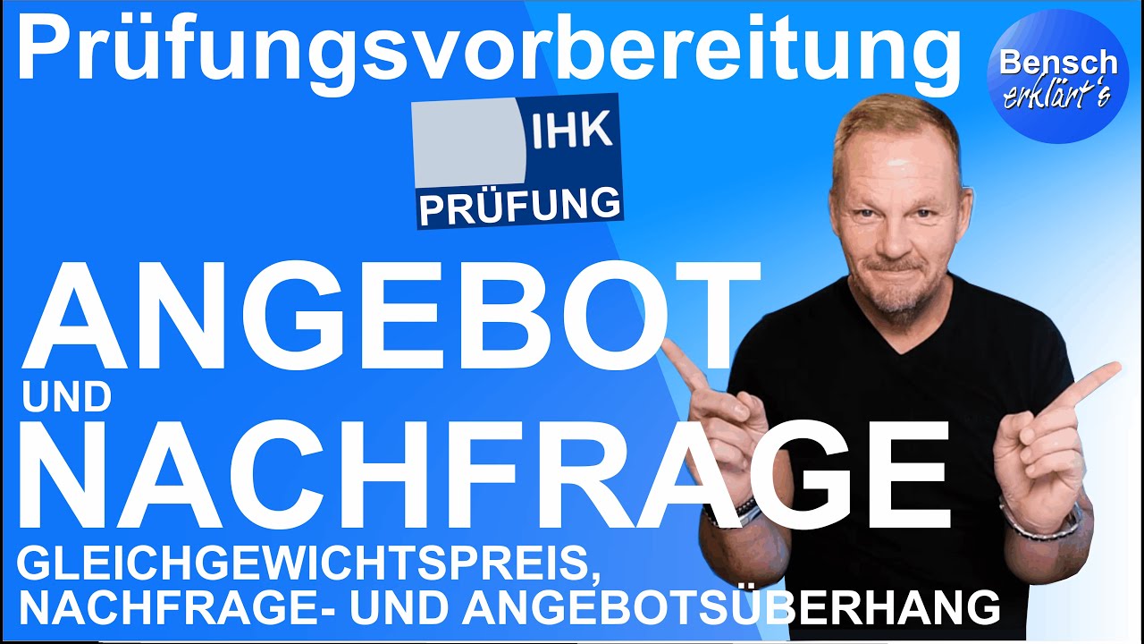Markt und Preisbildung: Gleichgewichtspreis, Nachfrage- und Angebotsüberhang