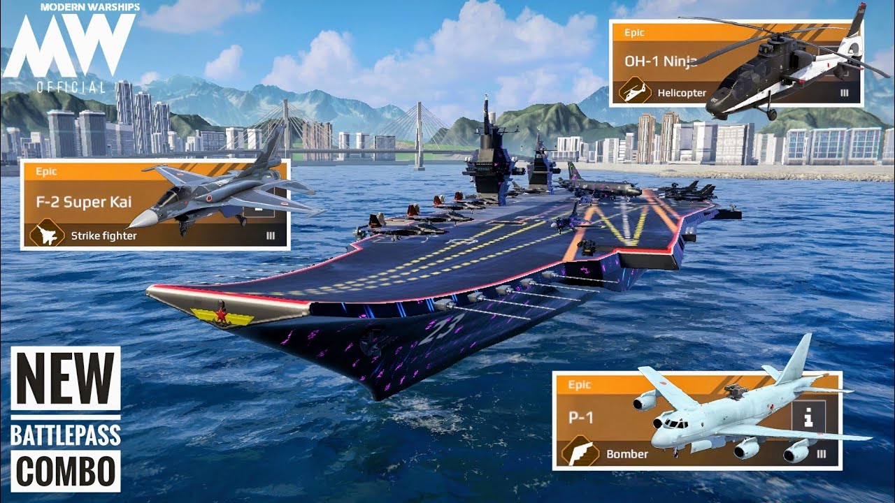 P-1 Bomber & F-2 Super kai Striker with June battlepass Combo, still worth - Modern Warships