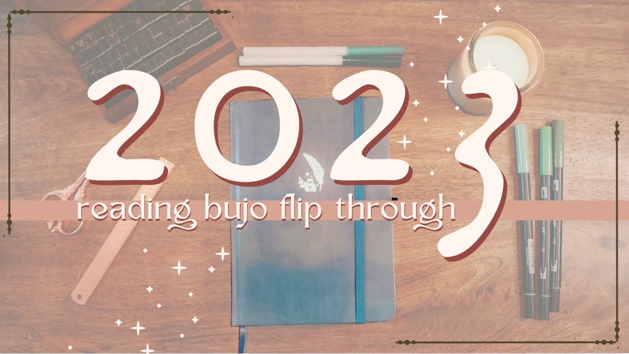 2023 reading bullet journal flip through | cottage core themed