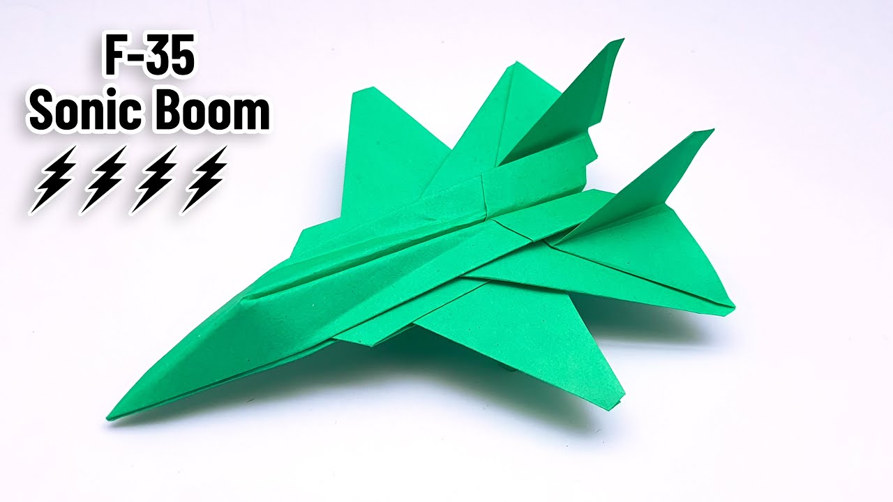 How To Fly F-35 Sonic Boom Jet Fighter | Folding Origami Of Sonic Boom Flanker Fighter Jet Airplane