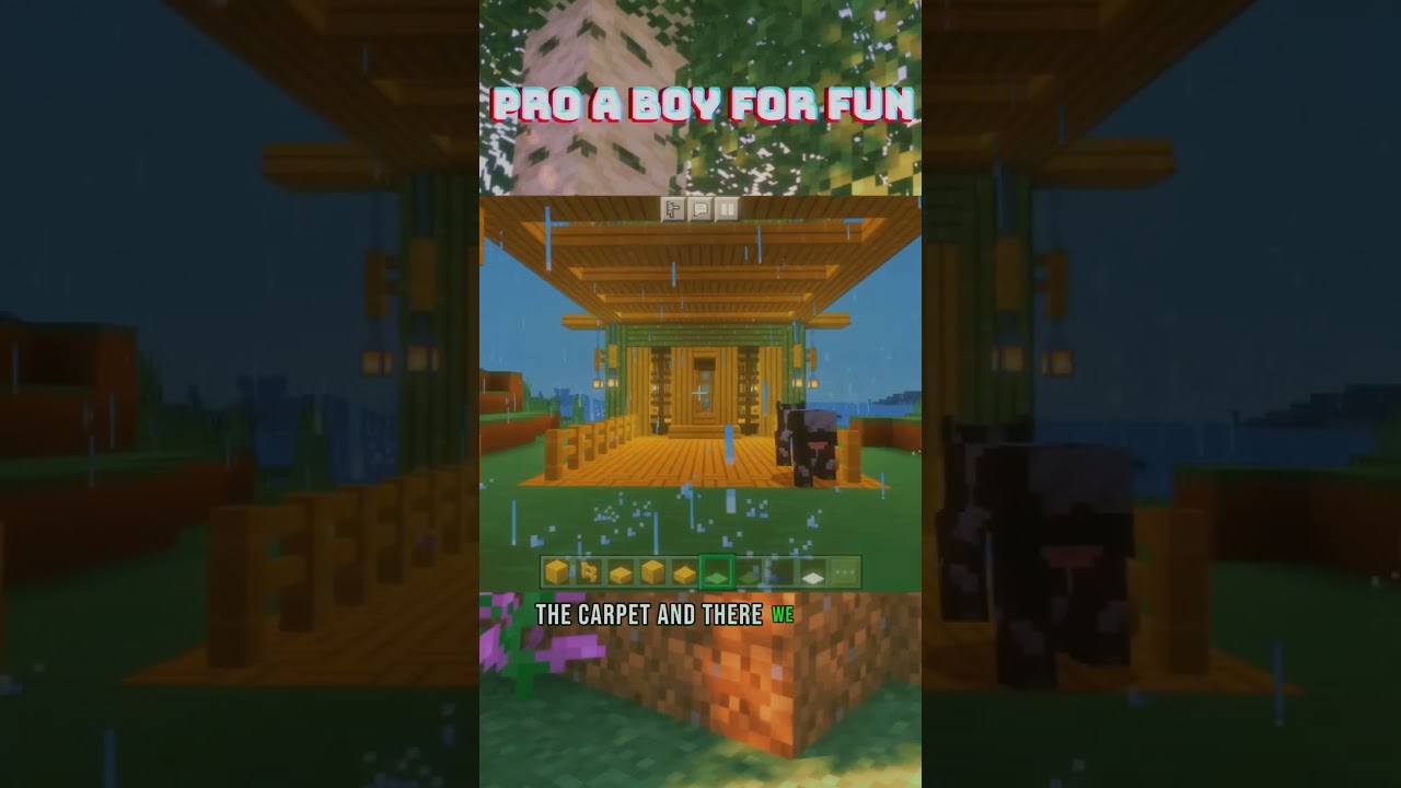 SIMPLE MINECRAFT BAMBOO HOUSE LOBBY DESIGN 