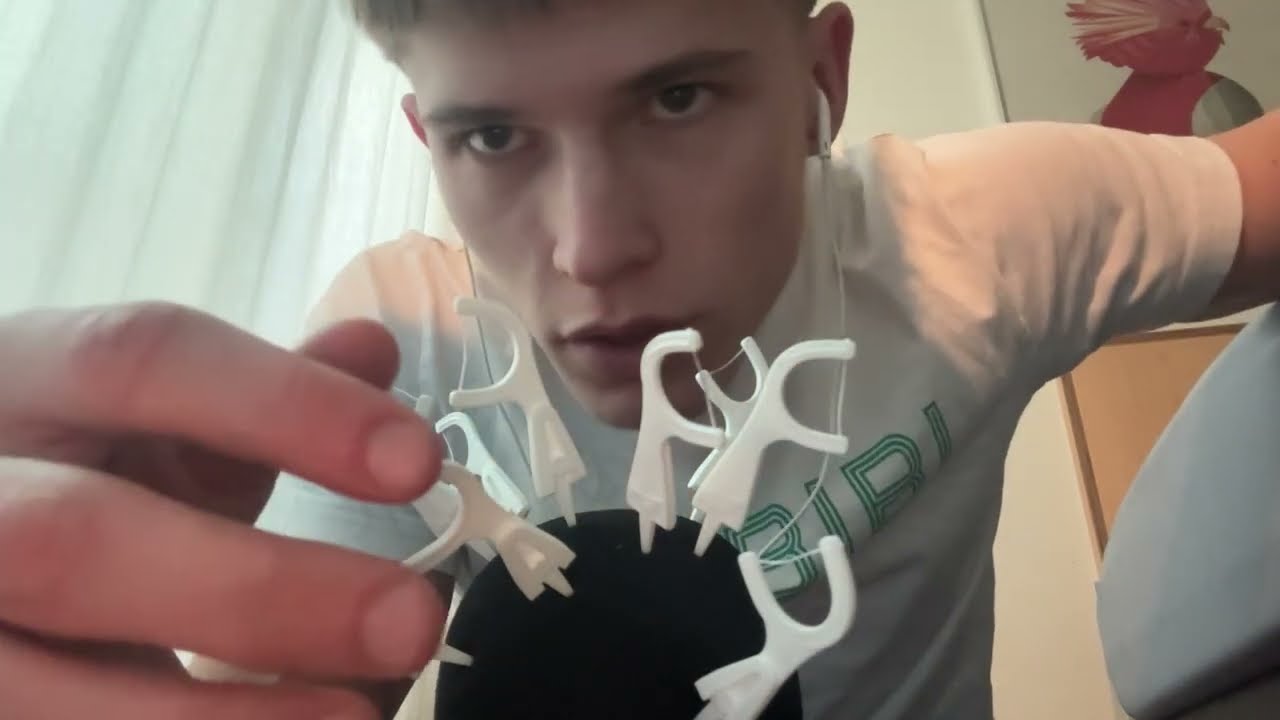 ASMR mic play (brushing, spray, breathing exercise)