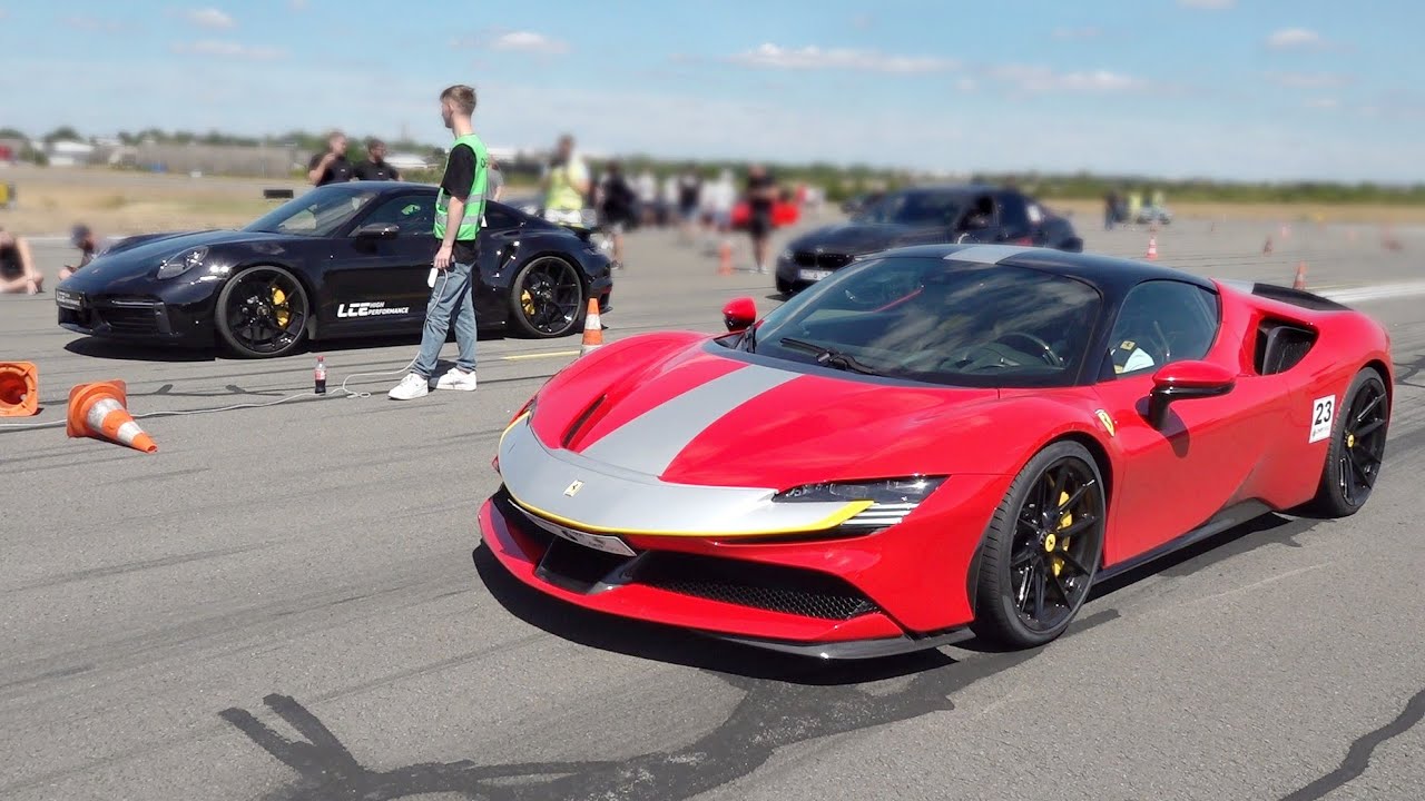900HP Porsche 992 Turbo S vs Ferrari SF90 Stradale