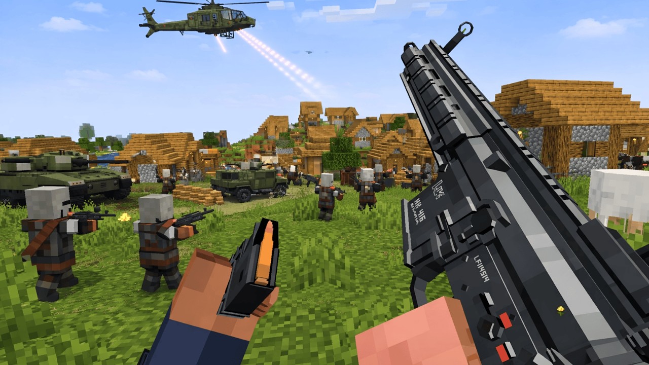 Pillager Army Raided My Village With Modern Weapons… So I Destroyed Them All