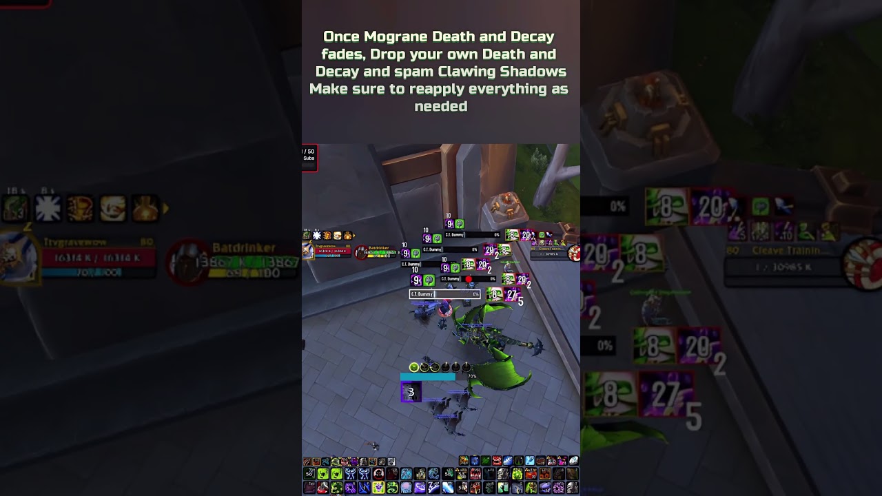 Unholy Death Knight Mythic Plus Rotation Guide 11.2.5 #worldofwarcraft #gaming #wow #warcraft